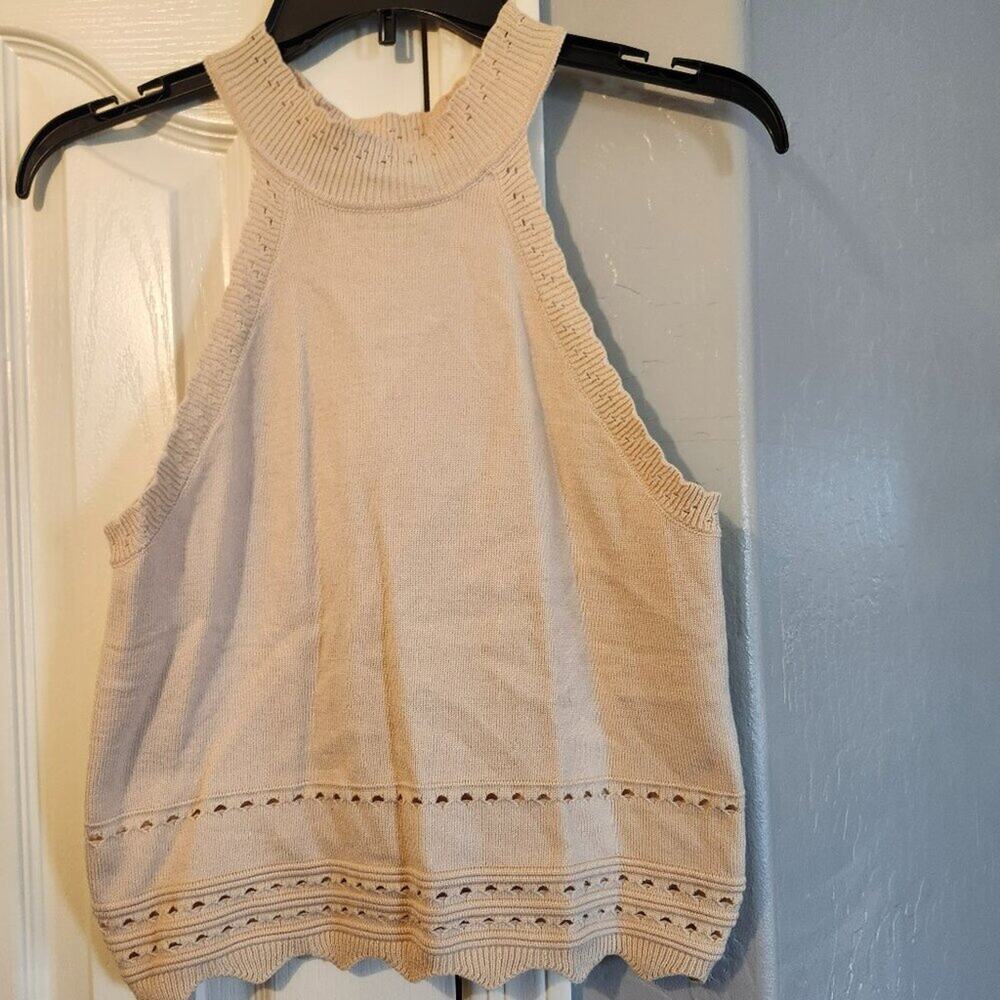 Sleeveless Sweater M Cream